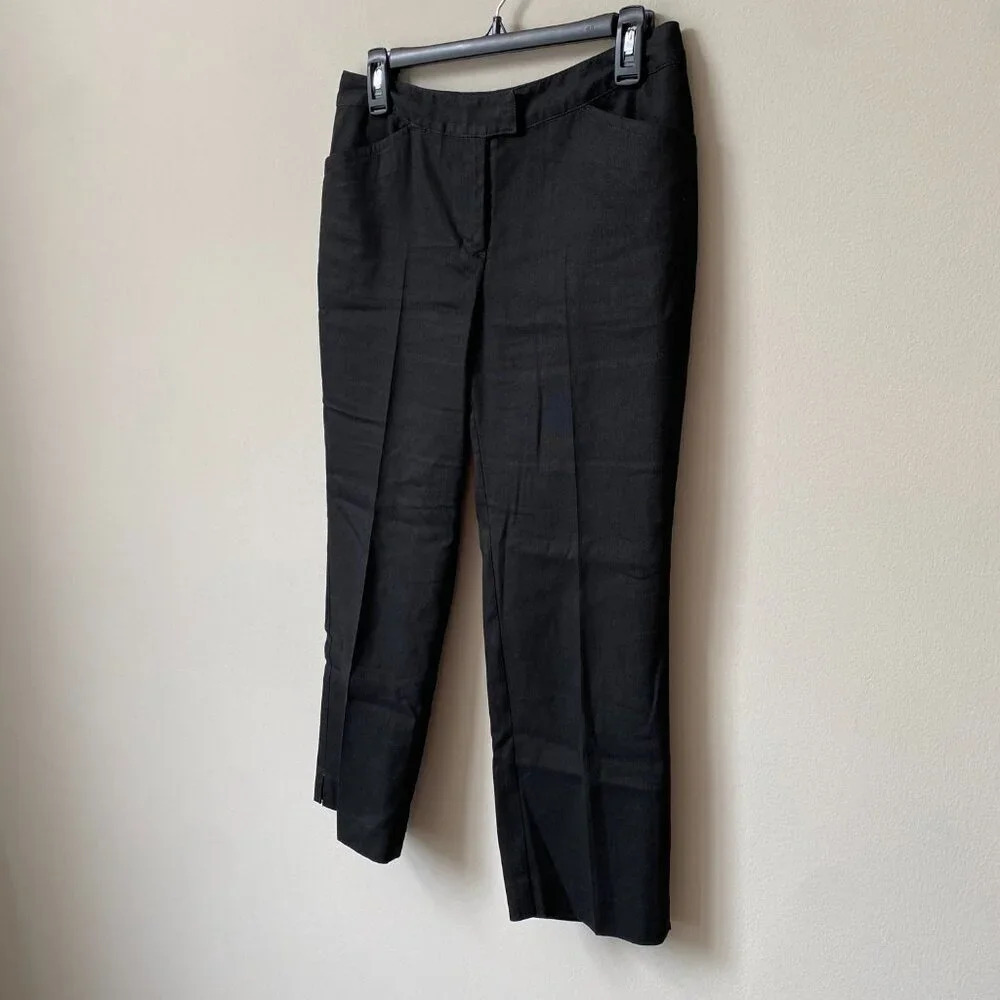 J. Jill Womens Size 6P Genuine Fit Below Waist Linen Cropped Trouser Dress Pants - Picture 8 of 16
